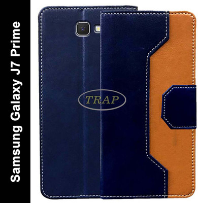 Trap Flip Cover for Samsung Galaxy J7 Prime(Multicolor, Cases with Holder, Pack of: 1)