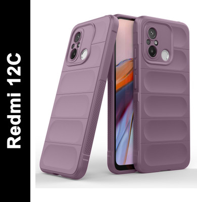 Zapcase Back Cover for Redmi 12C(Purple, 3D Case, Silicon, Pack of: 1)