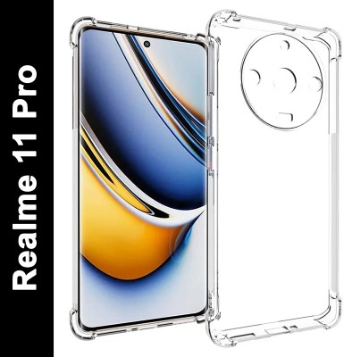 RUNICHA Back Cover for Realme 11 Pro, Realme 11 Pro Plus 5G(Transparent, Grip Case, Silicon, Pack of: 1)