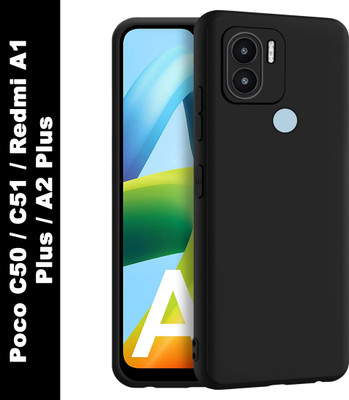 CEDO XPRO Back Cover for Poco C50, C51, Redmi A1 Plus, Redmi A2 Plus(Black, Dual Protection, Silicon, Pack of: 1)