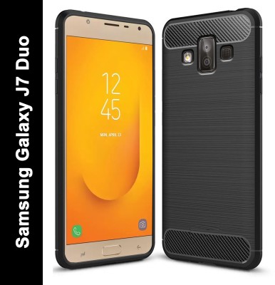 Zapcase Back Cover for Samsung Galaxy J7 Duo(Black, Grip Case, Silicon, Pack of: 1)