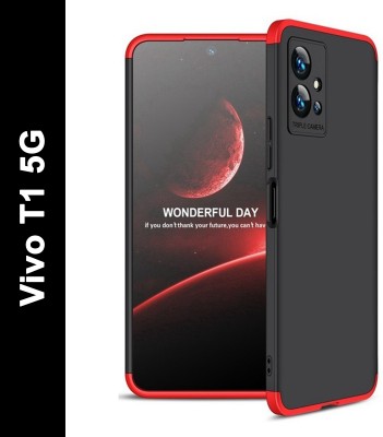 SPAZY CASE Back Cover for vivo T1 5G(Red, Shock Proof, Pack of: 1)