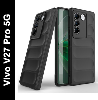 Zapcase Back Cover for Vivo V27 Pro 5G, V27 5G(Black, 3D Case, Silicon, Pack of: 1)