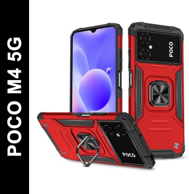 Vikeko Back Cover for POCO M4 5G(Red, Black, Shock Proof, Pack of: 1)