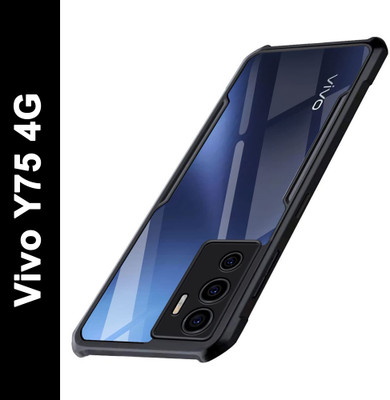 FlareHUB Back Cover for Vivo Y75 4G(Black, Camera Bump Protector, Pack of: 1)