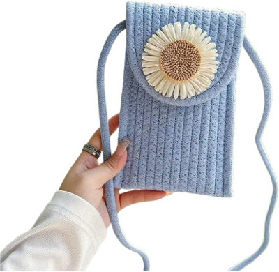 SPARKUP Arm Band Case for Stylish Flower Jute Sling Bag Silicone Case for iPhone 11 Pro(Blue, Flexible, Silicon, Pack of: 1)