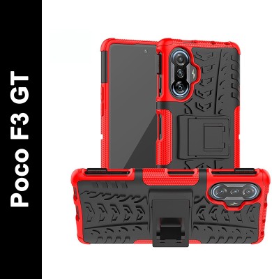 RUNICHA Back Cover for POCO F3 GT(Red, Shock Proof, Pack of: 1)