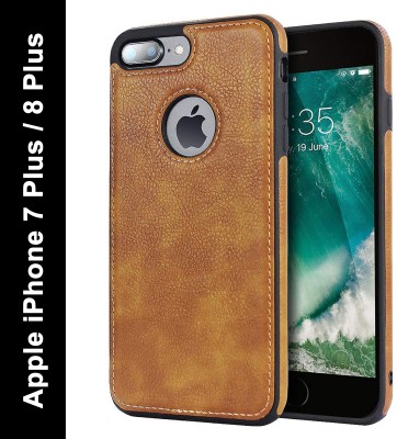 ClickAway Back Cover for Apple Iphone 7 Plus|8 Plus / Luxury Leather Vintage Slim Soft Grip Protective Cover(Brown, Grip Case, Pack of: 1)
