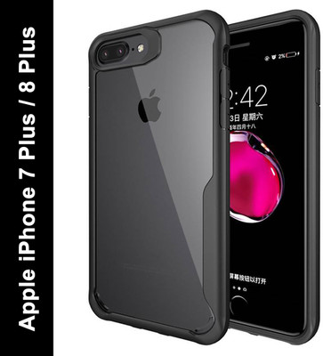 SAPCASE Back Cover for Apple iPhone 7 Plus, Apple iPhone 8 Plus(Black, Grip Case, Silicon, Pack of: 1)