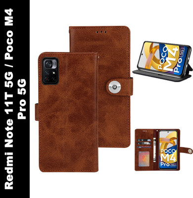 BOZTI Back Cover for Redmi Note 11T 5G|Poco M4 Pro 5G(Brown, Grip Case, Pack of: 1)