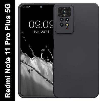 Aaralhub Back Cover for Redmi Note 11 Pro Plus 5G(Black, Camera Bump Protector, Silicon, Pack of: 1)