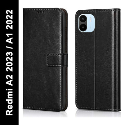 Cockcrow Flip Cover for Mi A1, Redmi A1 2022, Redmi A2 2023(Black, Shock Proof, Pack of: 1)