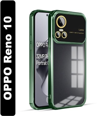 Bonqo Back Cover for OPPO Reno 10(Green, Dual Protection, Silicon, Pack of: 1)