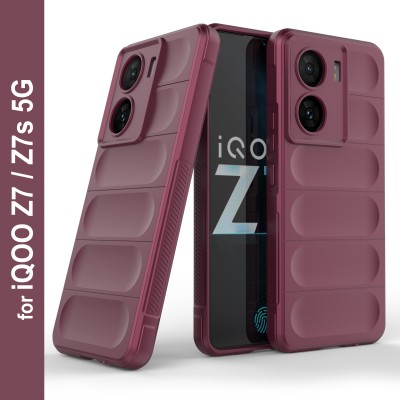 GLOBAL NOMAD Back Cover for iQOO Z7 5G, iQOO Z7s 5G(Maroon, Grip Case, Silicon, Pack of: 1)