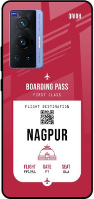 QRIOH Nagpur City Glass Back Cover for Vivo X70 Pro(Red, Grip Case, Pack of: 1)