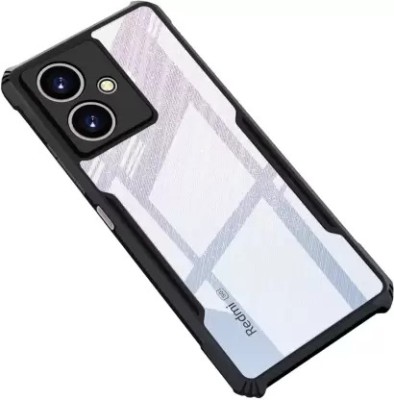 Phone Case Cover Bumper Case for Poco M6 5G(Transparent, Black, Camera Bump Protector, Pack of: 1)