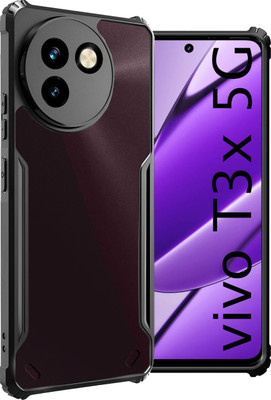 Aadhvi Back Cover for Vivo T3x 5G(Transparent, Shock Proof, Pack of: 1)