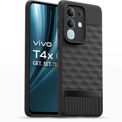 Doubledicestore Back Cover for vivo T4x 5G(Black, Shock Proof, Pack of: 1)