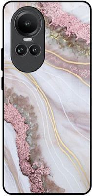 QRIOH Glass Back Cover for Oppo Reno10 5G(Multicolor, Grip Case, Pack of: 1)