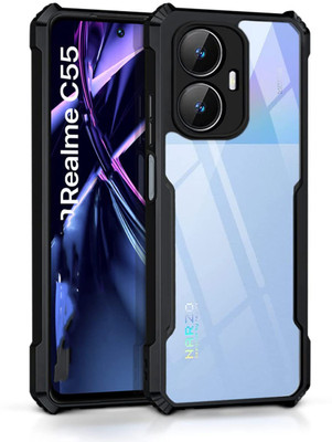 Aspir Back Cover for Realme C55(Black, Grip Case, Pack of: 1)