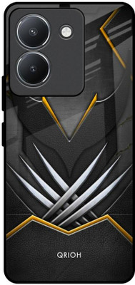 QRIOH Glass Back Cover for Vivo Y36(Multicolor, Grip Case, Pack of: 1)