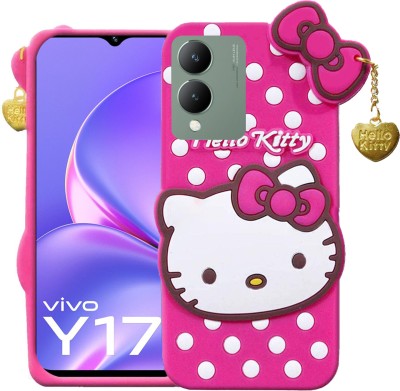 BOZTI Back Cover for Vivo Y17s(Pink, 3D Case, Pack of: 1)