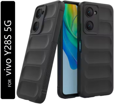 KWINE CASE Back Cover for vivo Y28s 5G(Black, Matte Finish, Silicon, Pack of: 1)