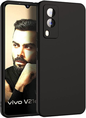ZAMN Back Cover for VIVO V21E 5G(Black, Silicon)