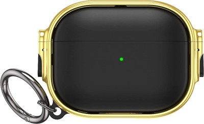 KHR Pouch for AirPods (2 & 1) Switch Armour Case Cover With Key Chain(Gold, Black, Rugged Armor, Pack of: 1)