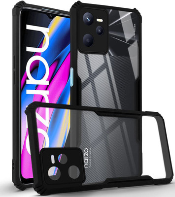 HATin Back Cover for Realme Narzo 50A Prime(Black, Rugged Armor, Pack of: 1)