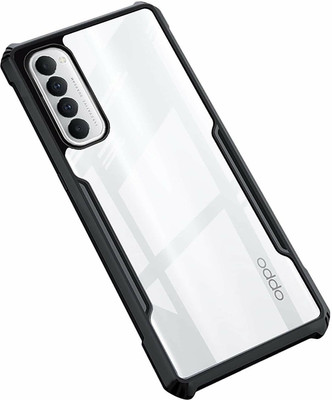 vizo Back Cover for Oppo Reno 4 Pro(Black, Camera Bump Protector, Pack of: 1)