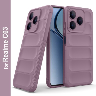 Zapcase Back Cover for Realme C63(Purple, 3D Case, Silicon, Pack of: 1)