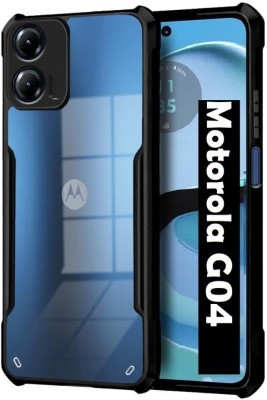 vizo Bumper Case for Motorola Moto G04 High Quality Back Cover(Transparent, Flexible, Pack of: 1)