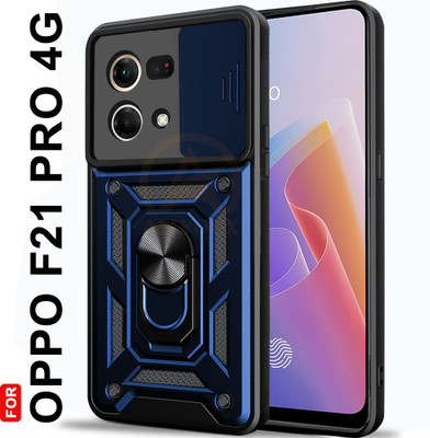 AelVouX Back Cover for Oppo F21 Pro 4G(Blue, Ring Case, Pack of: 1)