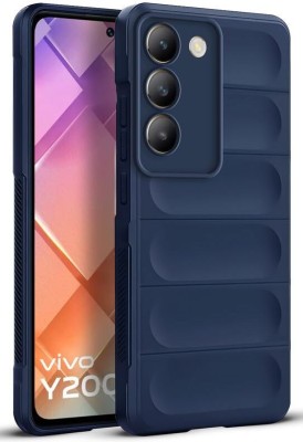 Bonqo Back Cover for vivo Y200e 5G, vivo T3 5G(Blue, Dual Protection, Silicon, Pack of: 1)