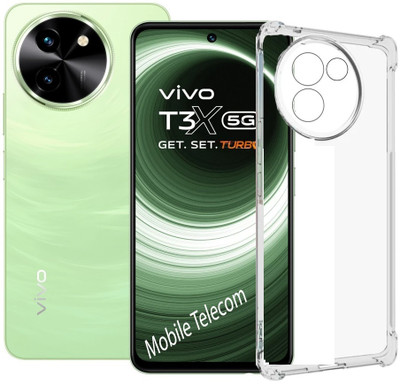 S-Softline Back Cover for Vivo T3x 5G, pocket-friendly Slim profile(Transparent, Silicon)