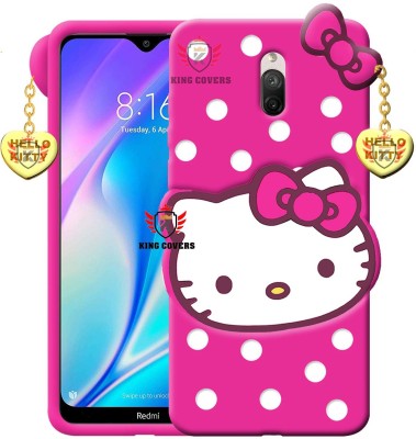 KING COVERS Back Cover for Redmi 8A Dual Hello Kitty Mobile Back Cover| 3D Cute Kitty|with Heart Pendant(Pink, Flexible, Pack of: 1)