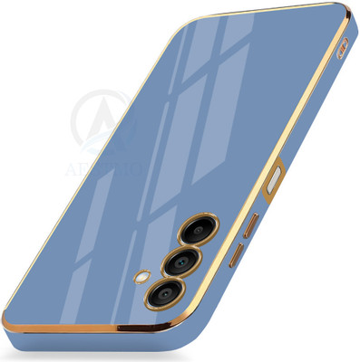 AESTMO Back Cover for Samsung M35 5G(Blue, Gold, Dual Protection, Silicon, Pack of: 1)