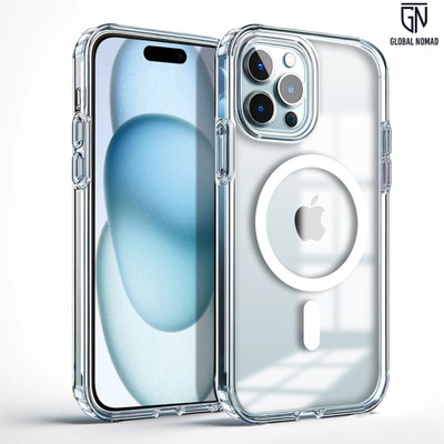 GLOBAL NOMAD Back Cover for APPLE iPhone 15 Pro Max(Transparent, Shock Proof, Pack of: 1)
