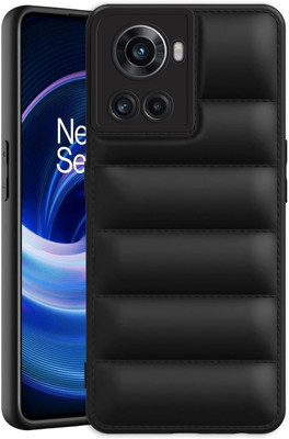 MOBIDEER Back Cover for OnePlus 10R 5G, Camera Bump Protector | 360 Protection(Black, Puffer, Pack of: 1)