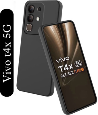 Flipkart SmartBuy Back Cover for vivo T4x 5G(Black, Grip Case, Silicon, Pack of: 1)