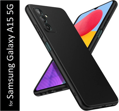 KWINE CASE Back Cover for Samsung Galaxy A15 5G(Black, Grip Case, Silicon, Pack of: 1)