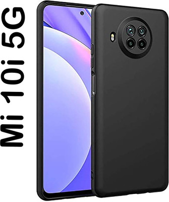 ROADWAY Back Cover for Xiaomi Mi 10i 5G(Black, Shock Proof, Silicon, Pack of: 1)
