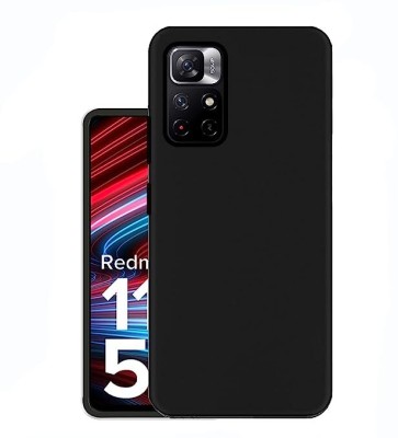 NIKICOVER Back Cover for Exclusive Matte Finish Soft Back Case Cover for Redmi Mi Note 11T 5G - Black(Black, Grip Case, Silicon, Pack of: 1)