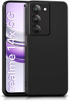 ADI Creations Back Cover for realme 14x 5G(Black, Microfiber Lining, Silicon, Pack of: 1)