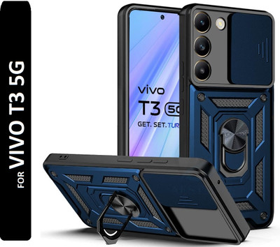 KWINE CASE Back Cover for Vivo T3 5G(Blue, Rugged Armor, Pack of: 1)