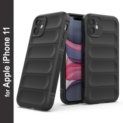 GLOBAL NOMAD Back Cover for Apple iPhone 11(Black, Grip Case, Silicon, Pack of: 1)