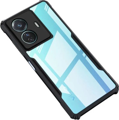 RBCASE Front & Back Case for vivo Y02, VIVO Y02(Black, Transparent, Shock Proof, Silicon)