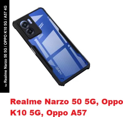 Mobile Case Cover Back Cover for Realme Narzo 50 5G(Black, Transparent, Shock Proof, Silicon, Pack of: 1)