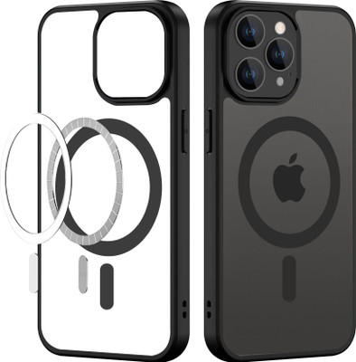 CEDO XPRO Back Cover for Mag-Safe Cover for iPhone 15 Pro Max , Wireless Charging, with Designed Magnetic Lock(Black, Dual Protection, Pack of: 1)